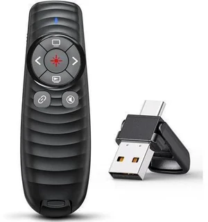 Presentation Clicker Wireless Presenter Remote Clicker for 2-in-1 USB Type C Powerpoint Clicker with Pointer RF 2.4GHz USB C Presentation Pointer PPT Slide Advancer for Mac/Google Slide/Keynote Presentation Clicker Wireless Presenter Remote Clicker for 2-in-1 USB Type C Powerpoint Clicker with Pointer RF 2.4GHz USB C Presentation Pointer PPT Slide Advancer for Mac/Google Slide/Keynote