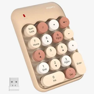 Wireless Number Pads - MilkTea Numeric Keypad 18 Keys USB 2.4G Round Keycap Colorful Extensions Keypads, Financial Accounting Portable Numpad 10 Key for Laptop/PC/Notebook/Surface Pro Wireless Number Pads - MilkTea Numeric Keypad 18 Keys USB 2.4G Round Keycap Colorful Extensions Keypads, Financial Accounting Portable Numpad 10 Key for Laptop/PC/Notebook/Surface Pro