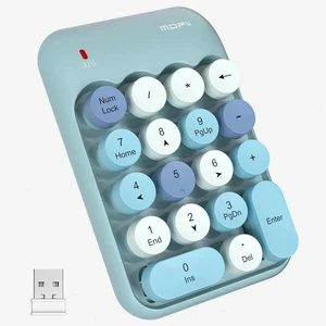 Wireless Number Pads - Blue Numeric Keypad 18 Keys USB 2.4G Round Keycap Colorful Extensions Keypads, Financial Accounting Portable Numpad 10 Key for Laptop/PC/Notebook/Surface Pro Wireless Number Pads - Blue Numeric Keypad 18 Keys USB 2.4G Round Keycap Colorful Extensions Keypads, Financial Accounting Portable Numpad 10 Key for Laptop/PC/Notebook/Surface Pro