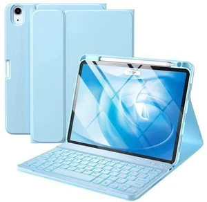 Harvopu iPad Air 5th 4th Generation Case with Keyboard 10.9 Inch, Folio Keyboard Cover with Pencil Holder for iPad Air 5th Gen 2022/Air 4th Gen 2020, Detachable Backlit Wireless Keyboard (Sky Blue) Harvopu iPad Air 5th 4th Generation Case with Keyboard 10.9 Inch, Folio Keyboard Cover with Pencil Holder for iPad Air 5th Gen 2022/Air 4th Gen 2020, Detachable Backlit Wireless Keyboard (Sky Blue)