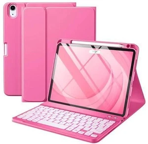 Harvopu iPad Air 11 M2 & iPad Air 5th 4th Generation Case with Keyboard - Folio Keyboard Cover with Pencil Holder for iPad Air 11-inch 2024, iPad Air 5 2022/ iPad Air 4 2020 (Hot Pink) Harvopu iPad Air 11 M2 & iPad Air 5th 4th Generation Case with Keyboard - Folio Keyboard Cover with Pencil Holder for iPad Air 11-inch 2024, iPad Air 5 2022/ iPad Air 4 2020 (Hot Pink)