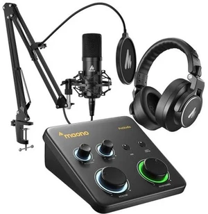 USB XLR Condenser Microphone Set: PC Computer Podcast Cardioid Metal Mic Kit with Software for Recor USB XLR Condenser Microphone Set: PC Computer Podcast Cardioid Metal Mic Kit with Software for Recor