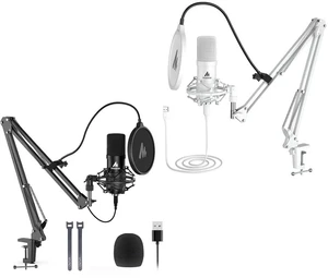 USB Microphone, 192KHZ/24Bit Plug & Play PC Computer Podcast Condenser Cardioid Metal Mic Kit with P USB Microphone, 192KHZ/24Bit Plug & Play PC Computer Podcast Condenser Cardioid Metal Mic Kit with P