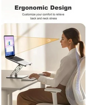 Ergonomic Laptop Stand Dual-Bar Support & Height Adjustable Laptop Riser Holder for Desk Ventilated & Portable Computer Notebook Stand Mount Compatible with MacBook Air Pro//HP (10-16) Ergonomic Laptop Stand Dual-Bar Support & Height Adjustable Laptop Riser Holder for Desk Ventilated & Portable Computer Notebook Stand Mount Compatible with MacBook Air Pro//HP (10-16)