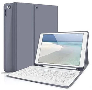 Aoub Keyboard Case for iPad 9th Generation 2021/8th Gen 2020/7th Gen 2019 10.2 Inch, Detachable Wireless Bluetooth Keyboard, Stand Folio Keyboard Cover with Pencil Holder, Auto Sleep/Wake, Purple Gray Aoub Keyboard Case for iPad 9th Generation 2021/8th Gen 2020/7th Gen 2019 10.2 Inch, Detachable Wireless Bluetooth Keyboard, Stand Folio Keyboard Cover with Pencil Holder, Auto Sleep/Wake, Purple Gray