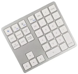 35 Key Digital Keypad Wireless BT Dual Mode Numeric Keypad Silent Mobile Phone Computer Compatible Numeric Keyboard White 35 Key Digital Keypad Wireless BT Dual Mode Numeric Keypad Silent Mobile Phone Computer Compatible Numeric Keyboard White