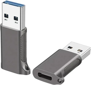 1 Pack USB 3.2 Gen2 USB-C Female to USB-A Male Adapter, Double-Sided Plug 10Gbps Converter for Fast Charging, Data Sync & USB-C Headset Audio 1 Pack USB 3.2 Gen2 USB-C Female to USB-A Male Adapter, Double-Sided Plug 10Gbps Converter for Fast Charging, Data Sync & USB-C Headset Audio