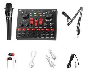 Sound Card Voice Changer o DJ Mixer for Phone Computer Game iPad Karaoke Broadcast Recording Mic Sound Card Set Sound Card Voice Changer o DJ Mixer for Phone Computer Game iPad Karaoke Broadcast Recording Mic Sound Card Set