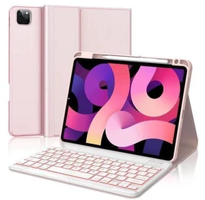 KVAGO Keyboard Case for iPad Air 11 inch (M2) 2024/ iPad Pro 11 inch 4th/ 3rd /2nd /1st Gen/iPad Air 10.9 inch 5th/4th Gen, 7 Colors Backlit Bluetooth Keyboard, Folio Cover with Pencil Holder, Pink KVAGO Keyboard Case for iPad Air 11 inch (M2) 2024/ iPad Pro 11 inch 4th/ 3rd /2nd /1st Gen/iPad Air 10.9 inch 5th/4th Gen, 7 Colors Backlit Bluetooth Keyboard, Folio Cover with Pencil Holder, Pink