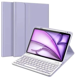 Fintie Keyboard Case for iPad Air 11-inch M2 (2024), iPad Air 5th Generation (2022) / iPad Air 4th Gen 10.9" - Soft TPU Back Cover w/Magnetically Detachable Bluetooth Keyboard, Backlight/Purple Fintie Keyboard Case for iPad Air 11-inch M2 (2024), iPad Air 5th Generation (2022) / iPad Air 4th Gen 10.9" - Soft TPU Back Cover w/Magnetically Detachable Bluetooth Keyboard, Backlight/Purple