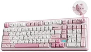 B98 PRO QMK/VIA Wireless Mechanical Gaming Keyboard,96% Layout with Numpad and Cute Cat Knob, BT/2.4 B98 PRO QMK/VIA Wireless Mechanical Gaming Keyboard,96% Layout with Numpad and Cute Cat Knob, BT/2.4