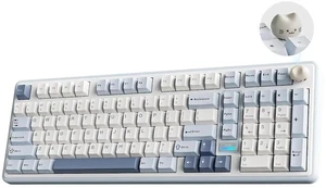 B98 PRO QMK/VIA Wireless Mechanical Gaming Keyboard,96% Layout with Numpad and Cute Cat Knob, BT/2.4 B98 PRO QMK/VIA Wireless Mechanical Gaming Keyboard,96% Layout with Numpad and Cute Cat Knob, BT/2.4
