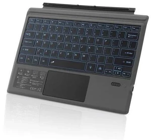 Wireless Bluetooth Keyboard with Touchpad for Microsoft Surface Pro 3/4/5/6/7, Portable Replacement Keyboard Type Cover with 7 Color LED Backlit, Built-in 550mAh Lithium Battery Wireless Bluetooth Keyboard with Touchpad for Microsoft Surface Pro 3/4/5/6/7, Portable Replacement Keyboard Type Cover with 7 Color LED Backlit, Built-in 550mAh Lithium Battery