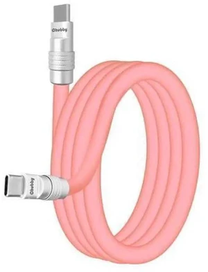 chubbycable Chubby 3.0 Fast Charging Cable Durable Soft Silicone USB C Cable 240W Extra Thick Phone Charger Cord Data Transfer Type C Cable, Pink, Type-C to Type-C, 13.1 FT chubbycable Chubby 3.0 Fast Charging Cable Durable Soft Silicone USB C Cable 240W Extra Thick Phone Charger Cord Data Transfer Type C Cable, Pink, Type-C to Type-C, 13.1 FT