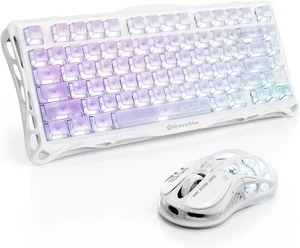 Mercury K1 Lite Keyboard Crystal Aurora & M2 Mouse Opaline White Mercury K1 Lite Keyboard Crystal Aurora & M2 Mouse Opaline White