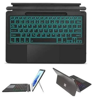 Bluetooth Keyboard for Microsoft Surface Pro 11/Pro 10 2024/Pro 9/Pro 8/Pro X 13 Inch, Wireless Touch Trackpad Thin Keyboard, 7 Colors Backlit Detachable with Pen Holder Bluetooth Keyboard for Microsoft Surface Pro 11/Pro 10 2024/Pro 9/Pro 8/Pro X 13 Inch, Wireless Touch Trackpad Thin Keyboard, 7 Colors Backlit Detachable with Pen Holder