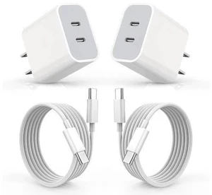 iPhone 16 Charger,USB C Charger Fast Charging,2Pack Dual Type-C Port PD Charging Block iPhone 15 Adapter with 2Pack USBC to USBC Cable,Fast Charging for iPhone 16/16 Pro/15/15 Pro Max,iPad Pro iPhone 16 Charger,USB C Charger Fast Charging,2Pack Dual Type-C Port PD Charging Block iPhone 15 Adapter with 2Pack USBC to USBC Cable,Fast Charging for iPhone 16/16 Pro/15/15 Pro Max,iPad Pro