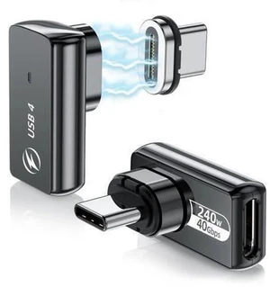 DuHeSin USB C Magnetic Adapter 240w, (2 Pack) 90 Degree Magnetic USB C Adapter 24 Pin with PD Fast Charging USB4 40Gbps 8K 60Hz for Thunderbolt 3/4, MacBook Pro/Air and More Type C Devices DuHeSin USB C Magnetic Adapter 240w, (2 Pack) 90 Degree Magnetic USB C Adapter 24 Pin with PD Fast Charging USB4 40Gbps 8K 60Hz for Thunderbolt 3/4, MacBook Pro/Air and More Type C Devices