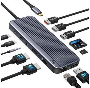 Dual HDMI Docking Station USB C to 2 Monitor 4@60Hz, LIONWEI USB C Hub with 4K@120Hz HDMI, DP, 10Gbps USB C & USB A 3.1, 1000Mbps RJ45, SD/TF, USB C Dock for Type C Laptop Dual HDMI Docking Station USB C to 2 Monitor 4@60Hz, LIONWEI USB C Hub with 4K@120Hz HDMI, DP, 10Gbps USB C & USB A 3.1, 1000Mbps RJ45, SD/TF, USB C Dock for Type C Laptop