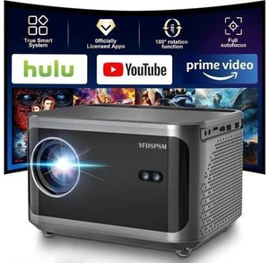 Auto Focus Mini Projector Support 4K 1080P, Built-in APPS & Auto Keystone 270° Rotatable, Portable Projector with WiFi and Bluetooth, Home Theater Outdoor Movie Bedroom Projector, 350 ANSI Lumens Grey Auto Focus Mini Projector Support 4K 1080P, Built-in APPS & Auto Keystone 270° Rotatable, Portable Projector with WiFi and Bluetooth, Home Theater Outdoor Movie Bedroom Projector, 350 ANSI Lumens Grey