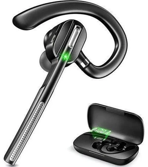 DECHOYECHO Bluetooth Headset V5.1, Wireless Headset with Battery Display Charging Case, Bluetooth Earpiece with Noise Canceling Mic for Driving, Office, Business, Compatible with Cell Phone and PC DECHOYECHO Bluetooth Headset V5.1, Wireless Headset with Battery Display Charging Case, Bluetooth Earpiece with Noise Canceling Mic for Driving, Office, Business, Compatible with Cell Phone and PC