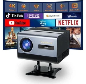 Mini Projector with WiFi and Bluetooth, 1080P Portable Movie Projector with 500 ANSI Lumens, Smart Android TV Projector Built-in Netflix/YouTube, Electric Focus, for Bedroom and Apartment(Rose Gold) Mini Projector with WiFi and Bluetooth, 1080P Portable Movie Projector with 500 ANSI Lumens, Smart Android TV Projector Built-in Netflix/YouTube, Electric Focus, for Bedroom and Apartment(Rose Gold)