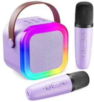 Karaoke Machine for Kids Adults, Mini Karaoke Machine with 2 Wireless Microphones, Portable Bluetooth Speaker with Voice Changing Effects & LED Lights, Best Gifts Toys for Girls and Boys Karaoke Machine for Kids Adults, Mini Karaoke Machine with 2 Wireless Microphones, Portable Bluetooth Speaker with Voice Changing Effects & LED Lights, Best Gifts Toys for Girls and Boys