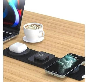 Multifunctional Wireless Charger Cargador Inalambrico Portable Charger Foldable 3 in 1 Wireless Magnetic Charger White Multifunctional Wireless Charger Cargador Inalambrico Portable Charger Foldable 3 in 1 Wireless Magnetic Charger White