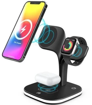3 in 1 Magnetic Wireless Charger for Iphone 13 12/Watch/Headphones Wireless Charger Compatible for Apple Products Fast Wireless White 3 in 1 Magnetic Wireless Charger for Iphone 13 12/Watch/Headphones Wireless Charger Compatible for Apple Products Fast Wireless White