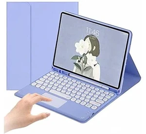AnMengXinLing Keyboard Case for iPad Pro 12.9 2022/2021/2020 -Touchpad Detachable Keyboard with Pencil Holder -Slim Leather Folio Smart Cover for iPad 12.9 inch 6th/5th/4th Gen,Purple AnMengXinLing Keyboard Case for iPad Pro 12.9 2022/2021/2020 -Touchpad Detachable Keyboard with Pencil Holder -Slim Leather Folio Smart Cover for iPad 12.9 inch 6th/5th/4th Gen,Purple