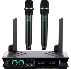 Wireless Microphone Systems, DUAL UHF Wireless Microphone Set, Microphone Wireless, Handheld Dynamic Microphones, 200ft Cordless Microphone for Singing, Church, Party, Wedding, Speech Wireless Microphone Systems, DUAL UHF Wireless Microphone Set, Microphone Wireless, Handheld Dynamic Microphones, 200ft Cordless Microphone for Singing, Church, Party, Wedding, Speech