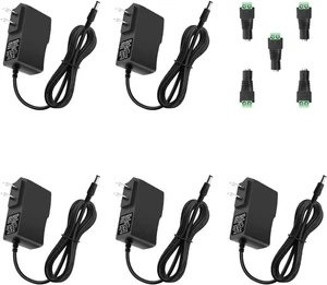 5V 2A Power Supply Adapter DC 5V 2000mA Power Cord AC/DC Charger AC 100V-240V to DC 5 Volt 1.5A 1Amp 0.5A for Security Camera Baby Monitor Graco Swing TV Box Raspberry Pi USB Type C (5 Pack) 5V 2A Power Supply Adapter DC 5V 2000mA Power Cord AC/DC Charger AC 100V-240V to DC 5 Volt 1.5A 1Amp 0.5A for Security Camera Baby Monitor Graco Swing TV Box Raspberry Pi USB Type C (5 Pack)