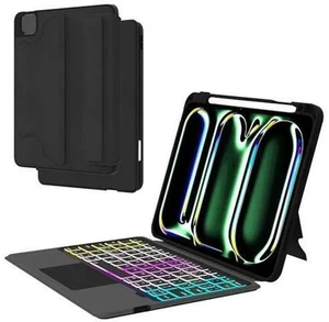 for iPad Pro 11 inch (M4) 2024 Detachable Keyboard Case : 3 Zone 7 Colors Backlit Magnetic Keyboard with Trackpad - Wireless Keyboard Folio Book Cover with Pencil Holder for 2024 iPad Pro 11" M4 for iPad Pro 11 inch (M4) 2024 Detachable Keyboard Case : 3 Zone 7 Colors Backlit Magnetic Keyboard with Trackpad - Wireless Keyboard Folio Book Cover with Pencil Holder for 2024 iPad Pro 11" M4