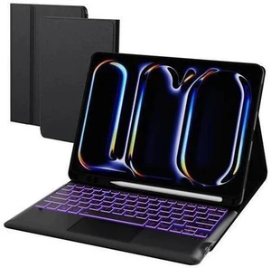 for 2024 iPad Pro 13-inch (M4) Case with Keyboard - 7 Color Backlit Detachable Tablet Keyboard Cover with Touchpad - 13" iPad Pro (M4, 2024) Magnetic Keyboard Case with Pencil Holder & Kickstand Black for 2024 iPad Pro 13-inch (M4) Case with Keyboard - 7 Color Backlit Detachable Tablet Keyboard Cover with Touchpad - 13" iPad Pro (M4, 2024) Magnetic Keyboard Case with Pencil Holder & Kickstand Black
