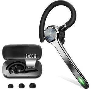 Bluetooth Headset Wireless Bluetooth Earpiece with 500mAh Charging Case 72 Hours Talking Time Built-in Microphone for iOS Android Cell Phone V5.1 Hand-Free Headphones for Trucker Office Bluetooth Headset Wireless Bluetooth Earpiece with 500mAh Charging Case 72 Hours Talking Time Built-in Microphone for iOS Android Cell Phone V5.1 Hand-Free Headphones for Trucker Office