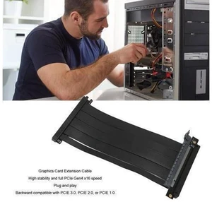 Ultra PCIE4.0 X16 Riser Cable, Dual Reverse Foldable PCI Express Gen4 Graphics Card Extension Cable High Speed for Gaming, Vertical GPU Mount Extender for RTX3090 RTX3080ti RTX3070 Ultra PCIE4.0 X16 Riser Cable, Dual Reverse Foldable PCI Express Gen4 Graphics Card Extension Cable High Speed for Gaming, Vertical GPU Mount Extender for RTX3090 RTX3080ti RTX3070