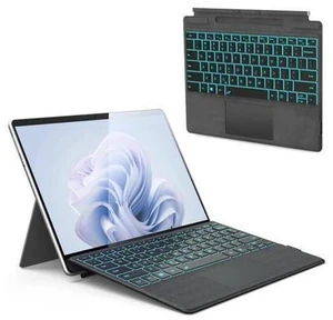 Surface Pro Keyboard, Wireless Type Cover for Microsoft Surface Pro 11/10/9/8/X, Ultra-Slim Bluetooth Portable Magnetic Keyboard with 7 Color Backlit, Pen Holder, Rechargeable Battery, Trackpad Surface Pro Keyboard, Wireless Type Cover for Microsoft Surface Pro 11/10/9/8/X, Ultra-Slim Bluetooth Portable Magnetic Keyboard with 7 Color Backlit, Pen Holder, Rechargeable Battery, Trackpad