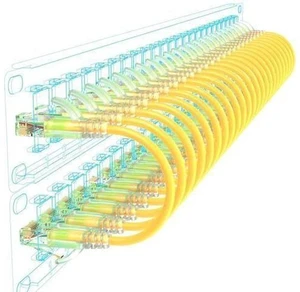 Cat6a Patch Cables Slim 2ft (24 Pack), Flexible Cat6 Ethernet Patch Cable 10G 550MHZ, 28AWG Pure Copper Cat6 Patch Cable for Network Cabinet, Cat 6 Patch Cable Yellow Cat6a Patch Cables Slim 2ft (24 Pack), Flexible Cat6 Ethernet Patch Cable 10G 550MHZ, 28AWG Pure Copper Cat6 Patch Cable for Network Cabinet, Cat 6 Patch Cable Yellow
