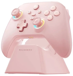 G3V2 Bluetooth Controller for Pc/Switch/Ios/Android, Hall Effect Joysticks, RGB Lighting Gaming Controller,2 Programmable Buttons,1000mah Battery With Charging Station, Pink G3V2 Bluetooth Controller for Pc/Switch/Ios/Android, Hall Effect Joysticks, RGB Lighting Gaming Controller,2 Programmable Buttons,1000mah Battery With Charging Station, Pink
