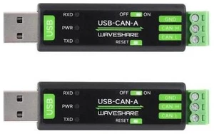 2PCS Waveshare USB to CAN Adapter Model A, STM32 Chip Solution, Multiple Working Modes, Multi-System Compatible 2PCS Waveshare USB to CAN Adapter Model A, STM32 Chip Solution, Multiple Working Modes, Multi-System Compatible