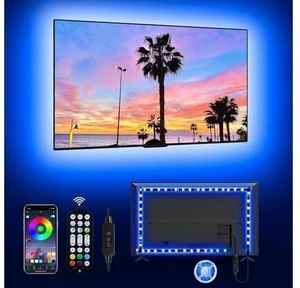 LED Lights for TV Led Backlight, 16.4ft RGB Led Strip Lights for TV Lights Behind, USB Led Light Strip for 55-70in TV, Bluetooth APP Control Music Sync Ambient Lighting for Gaming Room LED Lights for TV Led Backlight, 16.4ft RGB Led Strip Lights for TV Lights Behind, USB Led Light Strip for 55-70in TV, Bluetooth APP Control Music Sync Ambient Lighting for Gaming Room