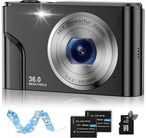 Digital Baby Camera for Kids Teens Boys Girls Adults,1080P 48MP Kids Camera with 32GB SD Card,2.4 Inch Kids Digital Camera with 16X Digital Zoom, Compact Mini Camera (Black) Digital Baby Camera for Kids Teens Boys Girls Adults,1080P 48MP Kids Camera with 32GB SD Card,2.4 Inch Kids Digital Camera with 16X Digital Zoom, Compact Mini Camera (Black)