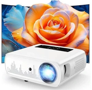 Mini Projector Bluetooth, Fully Sealed Portable Projector, 75% Zoom & Low Noise, Movie Projector for Phone/Laptop/Stick/HDMI/USB-Gray 15000 LUX Mini Projector Bluetooth, Fully Sealed Portable Projector, 75% Zoom & Low Noise, Movie Projector for Phone/Laptop/Stick/HDMI/USB-Gray 15000 LUX