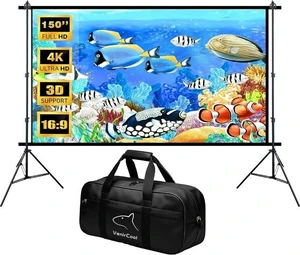 TS1524C 150 Inch Projector Screen with Stand Portable Outdoor Movie Screen for Backyard 150 Inch Projection Screen with Stand Indoor & Outdoor Use TS1524C 150 Inch Projector Screen with Stand Portable Outdoor Movie Screen for Backyard 150 Inch Projection Screen with Stand Indoor & Outdoor Use
