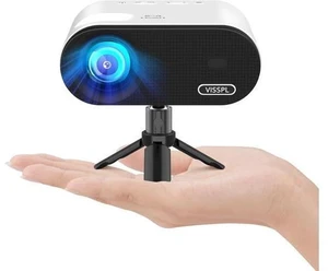 Mini Projector, VISSPL Full HD 1080P Video Projector, Portable Outdoor Projector with Tripod, Kids Gift, Home Theater Movie Phone Projector Compatible with Android/iOS/Windows/TV Stick/HDMI/USB Mini Projector, VISSPL Full HD 1080P Video Projector, Portable Outdoor Projector with Tripod, Kids Gift, Home Theater Movie Phone Projector Compatible with Android/iOS/Windows/TV Stick/HDMI/USB