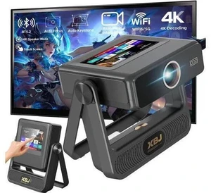 Mini Projector with WIFI, 4K Support Portable Projector 180° Rotatable.Full HD 1080P Outdoor Projector 17"-130" Screen Movie Projector. Compatible for Smartphone, Laptop, TV Stick,USB(No App Mini Projector with WIFI, 4K Support Portable Projector 180° Rotatable.Full HD 1080P Outdoor Projector 17"-130" Screen Movie Projector. Compatible for Smartphone, Laptop, TV Stick,USB(No App