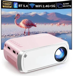 Mini Projector WiFi Home Theater Portable Projector, Phones Can Be Connected to The Movie Projector Via WiFi or Via Data Cable, Compatible With Smartphone/ Tablet/ Laptop/ TV Stick/ USB Drive Pink Mini Projector WiFi Home Theater Portable Projector, Phones Can Be Connected to The Movie Projector Via WiFi or Via Data Cable, Compatible With Smartphone/ Tablet/ Laptop/ TV Stick/ USB Drive Pink