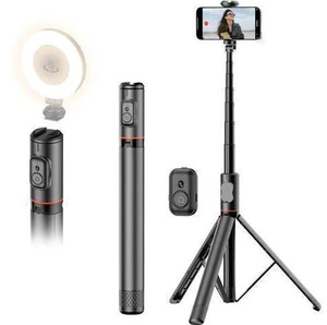 Joyful 72 Phone Tripod & Selfie Stick Extendable Cell Phone Tripod Stand with Wireless Remote Control and Cold Shoe Mount Compatible with iPhone and Android for Video/Photo/Vlog (Black) Joyful 72 Phone Tripod & Selfie Stick Extendable Cell Phone Tripod Stand with Wireless Remote Control and Cold Shoe Mount Compatible with iPhone and Android for Video/Photo/Vlog (Black)