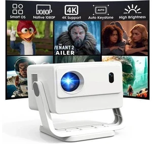 Built-in Apps & Native 1080PSmart Mini Projector with WiFi and Bluetooth, 4K Outdoor Movie Projector with Electric Focus & Auto Keystone, YINCODI Portable Proyector for Bedroom/Home/Celling Built-in Apps & Native 1080PSmart Mini Projector with WiFi and Bluetooth, 4K Outdoor Movie Projector with Electric Focus & Auto Keystone, YINCODI Portable Proyector for Bedroom/Home/Celling