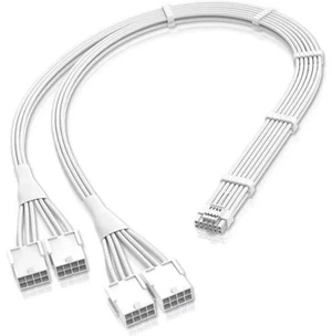 GPU Power Sleeved Cable Extension, 16pin(12+4) 12VHPWR PCIe 5.0 Connector Male to 4X PCIE 8 PIN for RTX 3090Ti/RTX4090/RTX4080, with Pre-Installed Cable Combs-16AWG/White GPU Power Sleeved Cable Extension, 16pin(12+4) 12VHPWR PCIe 5.0 Connector Male to 4X PCIE 8 PIN for RTX 3090Ti/RTX4090/RTX4080, with Pre-Installed Cable Combs-16AWG/White